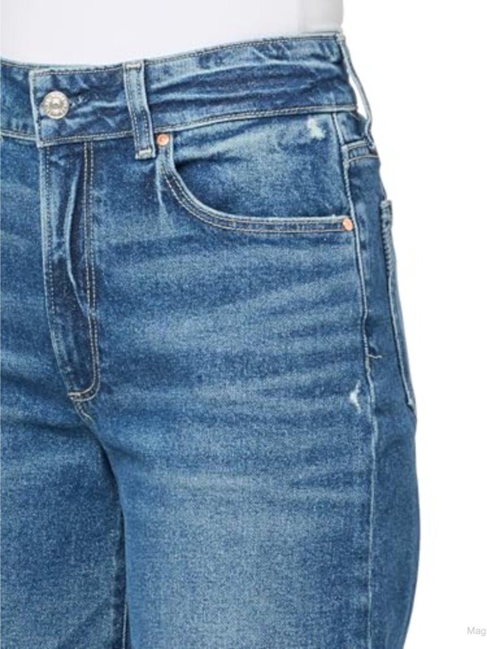High-Rise Straight Leg Jeans Petite Fit Denim - Picture 2 of 2